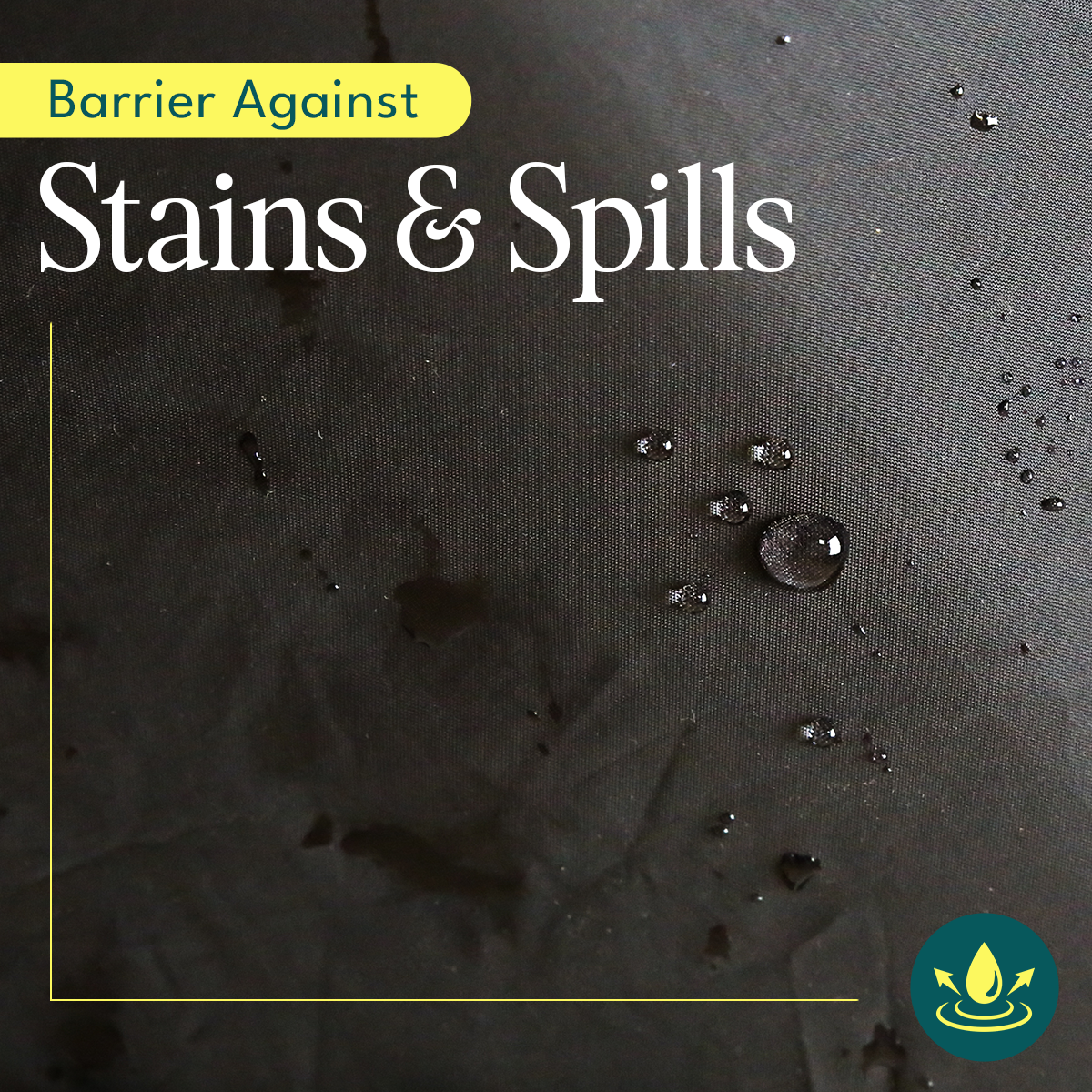 Close-up of the waterproof mattress protector fabric showing smooth surface texture.