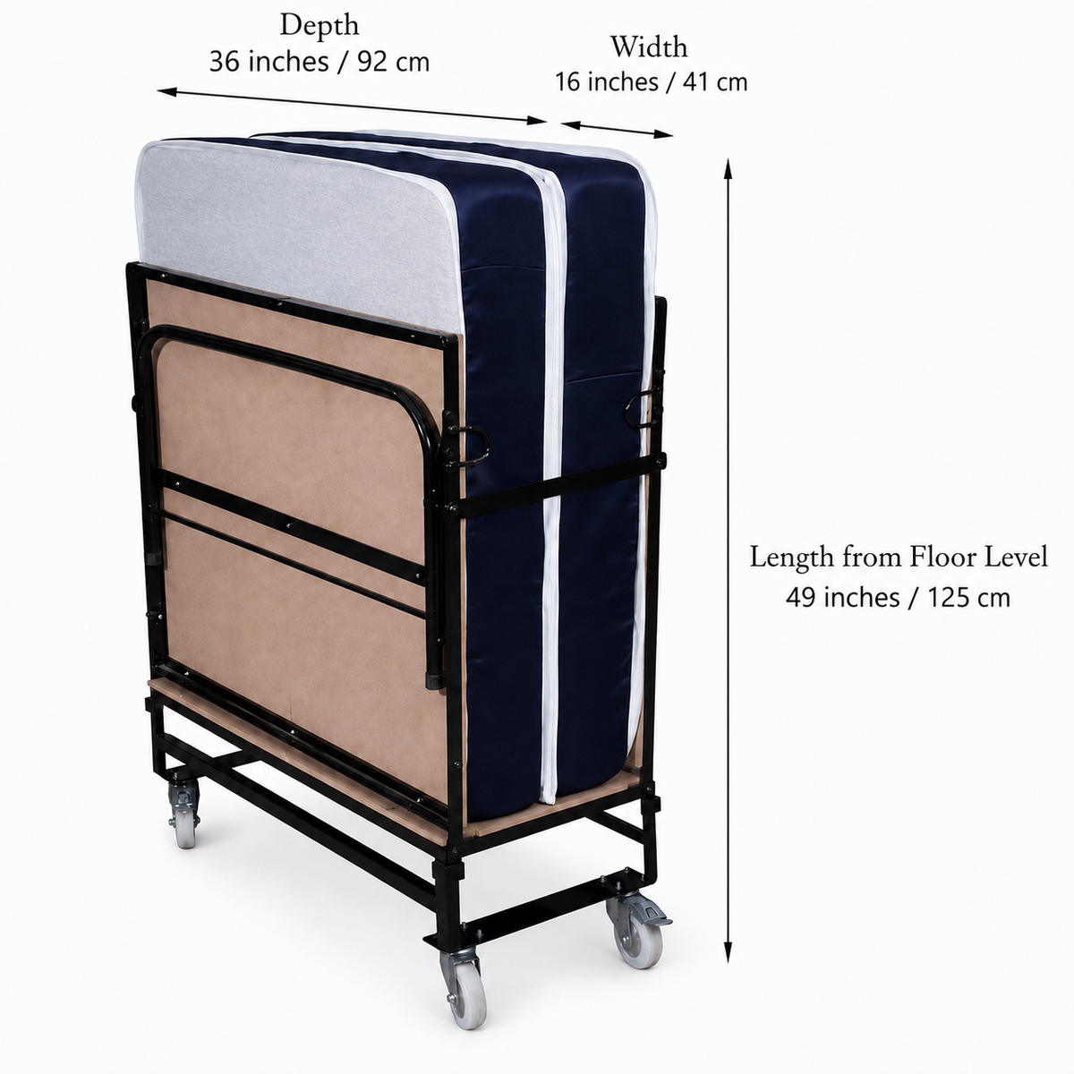 Folding Rollaway Bed With 6" Mattress