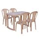 Pure Virgin 4 Seater Dining Set with 1 Dining Table