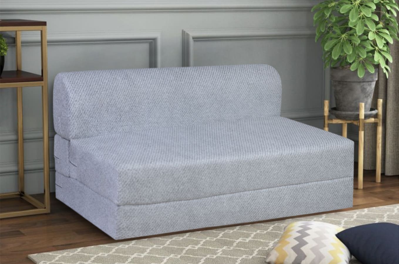 Small size memory foam sofa cum bed