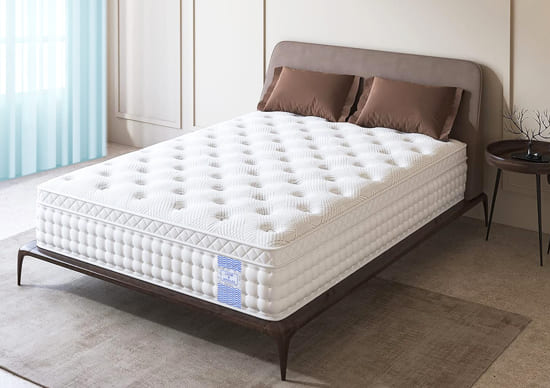 Gravity Hybrid Euro Top 5 Zoned Zero Partner Disturbance & 7 Layered Foam, Gel Memory Plush Medium Firm Comfort Mattress